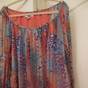 Cold shoulder long sleeve tunic by Boston Proper